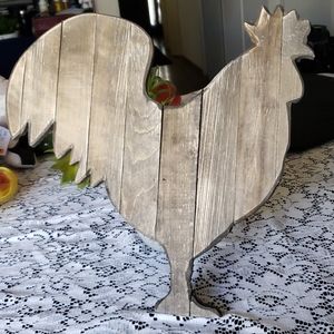 Wood Rooster Wall Hanging.